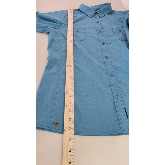 Outdoor Research Women's XL‎ Blue Reflection Long Sleeve Button Up Shirt Pockets - Picture 16 of 16